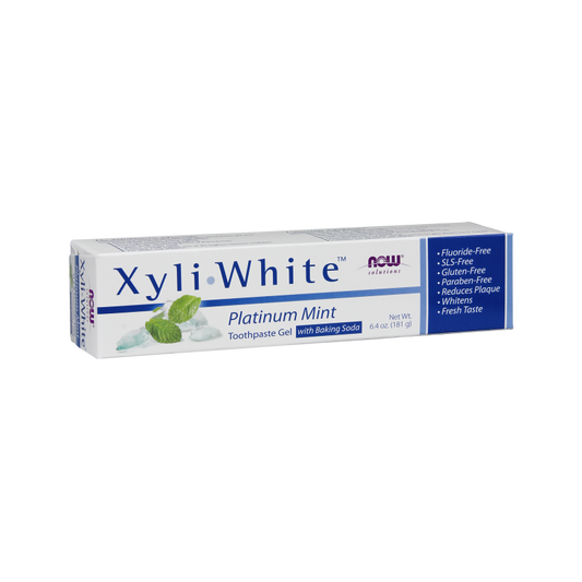 Xyliwhite Platin-Minz-Zahnpasta-Gel mit Backpulver 181 g NOW FOODS