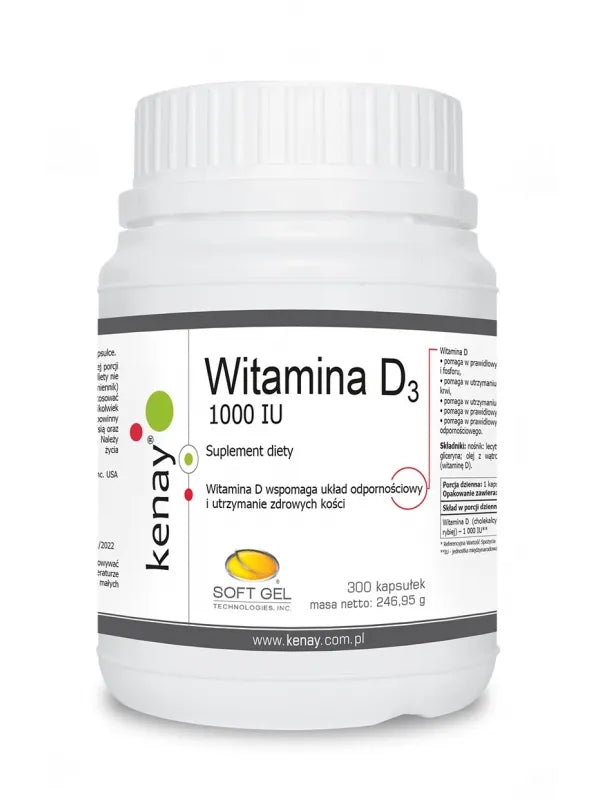 Vitamin D3 1000 IE 300 KENAY-Kapseln