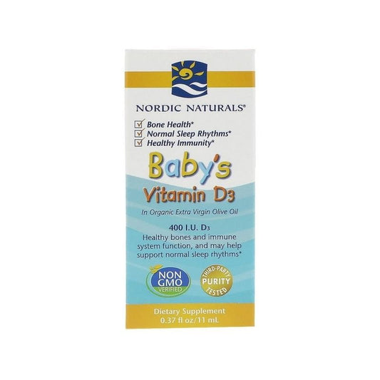 Vitamin D3 für Babys von Nordic Naturals, 11 ml Flasche mit 400 IE, kindgerechte Vitamin-D-Ergänzung in Tropfenform