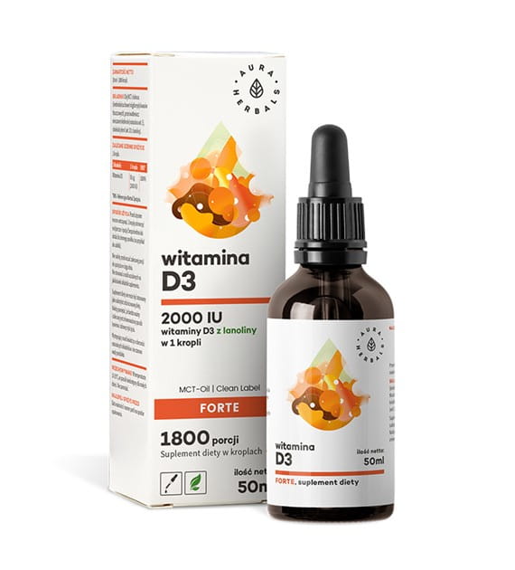 Vitamin D3 FORTE in Tropfen von 50 ml AURA HERBALS Hauptbild