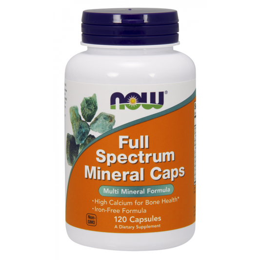 Vollspektrum-Mineralkapseln von NOW FOODS, 120 Kapseln, natürliche Mineralien für Erwachsene, offene Kapsel mit mineralischen Inhalt