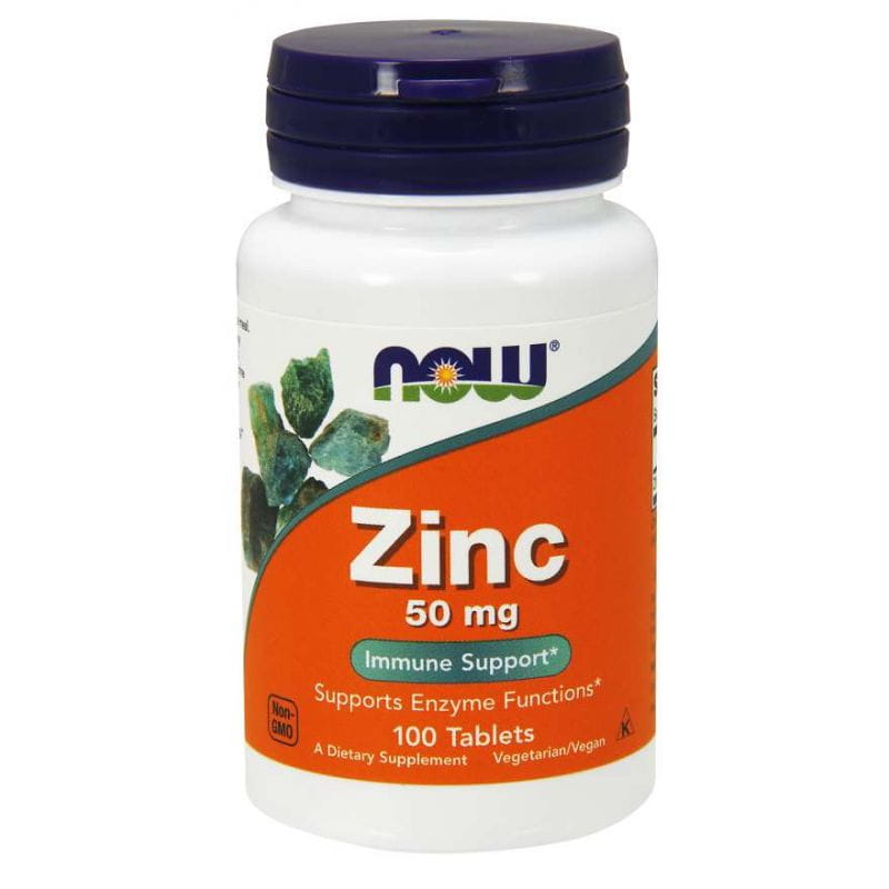 Zink Zink 50 MG Zinkgluconat 100 Tabletten NOW FOODS Gambar utama produk