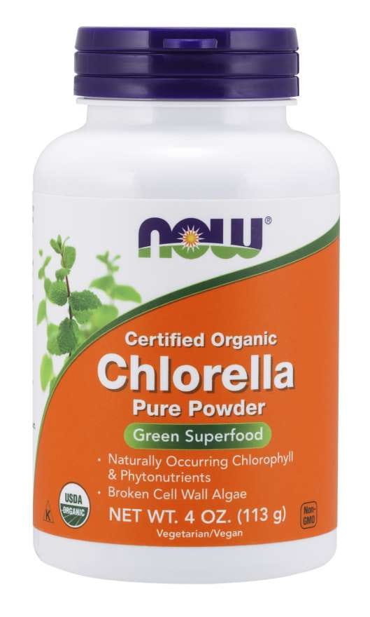 Eco Chlorella Broken Cell Walls 113 g NOW FOODS Hover Image