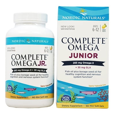 Komplette Omega Junior 180 Kapseln NORDIC NATURALS