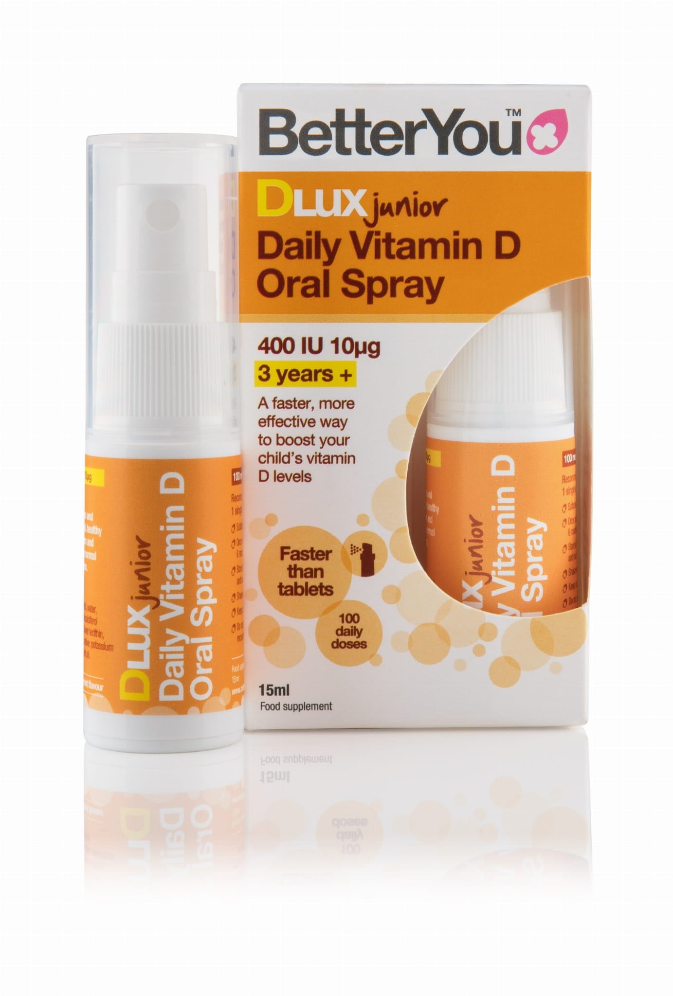 D400 junior Vitamin D für Kinder in Spray 15 ml BETTERYOU