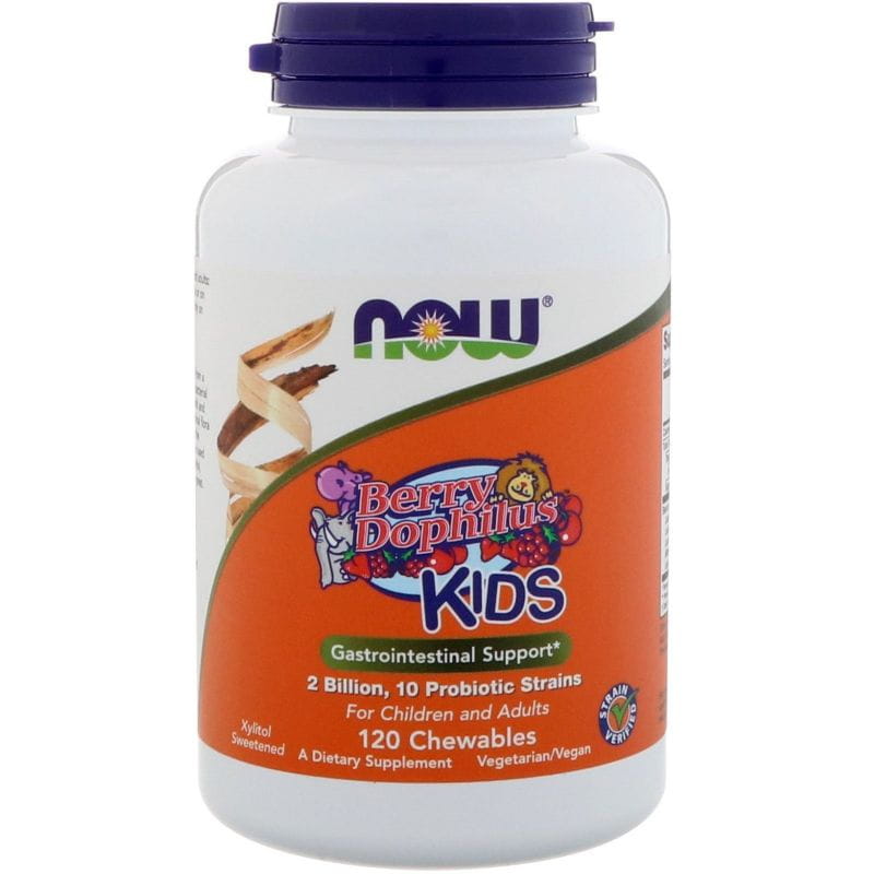 Berrydophilus kids Probiotikum für Kinder 120 NOW FOODS Tabletten