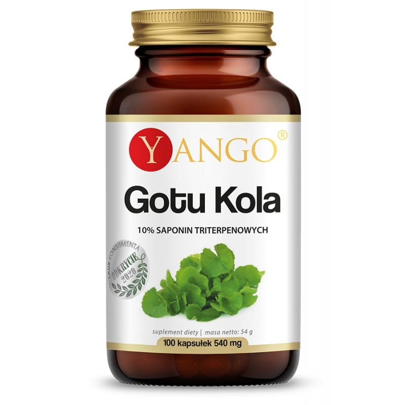 Gotu-Kola-Extrakt 10 % Triterpensaponine 100 Kapseln YANGO