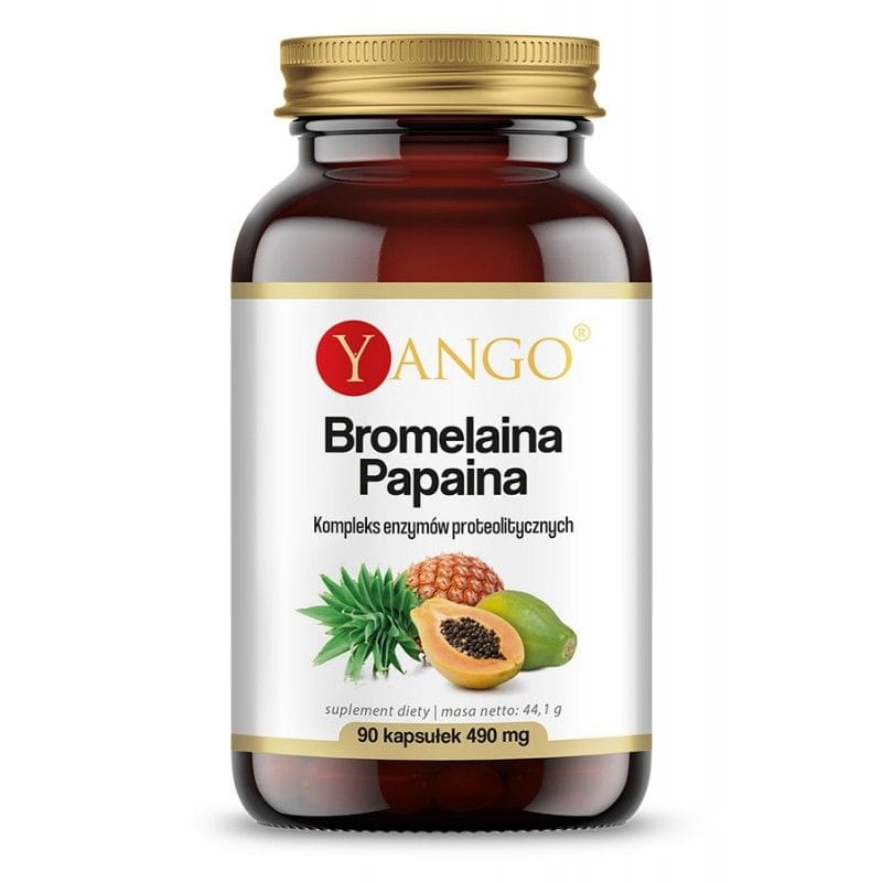 Bromelain und Papain 90 Kapseln YANGO Hovedbillede