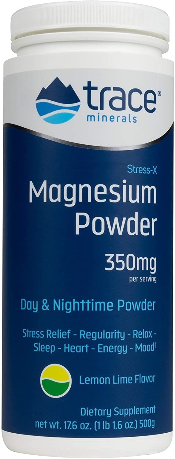 Magnesiumpulver mit Zitronen- und Limettengeschmack von TRACE MINERALS, 500 g, Spurenelemente, für Entspannung und Muskelentspannung
