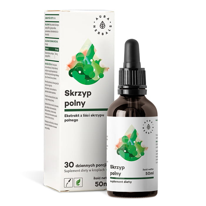 Ackerschachtelhalm-Extrakt von AURA HERBALS in 50 ml Flasche, konzentrierter pflanzlicher Extrakt für natürliche Pflege.
