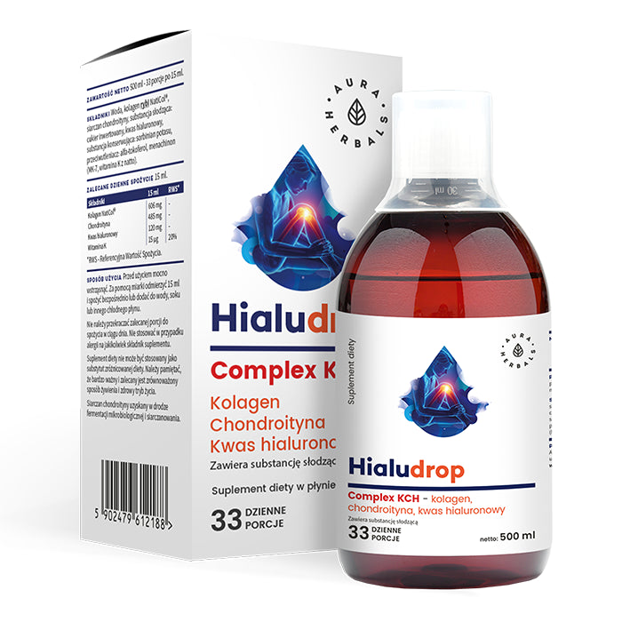 Hyaludrop-Komplex kch Kollagen Chondroitin Hyaluronsäure 500 ml AURA HERBALS