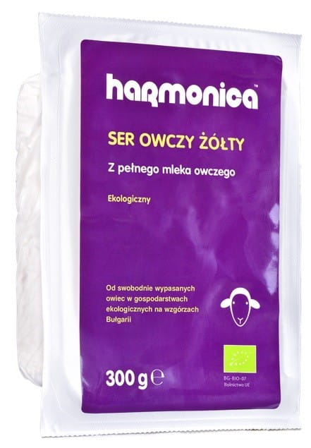 Gelber Bio-Schafskäse von EKOWITAL, 300 g, in einer Schale mit frischer, cremiger Textur, ideal für Salate und Käseplatten.