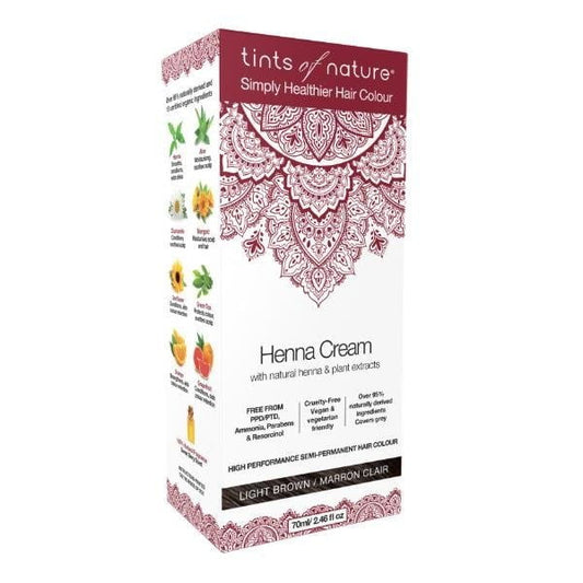 Semipermanente Haarfarbe in Creme mit Henna - Hellbraun TINTS OF NATURE