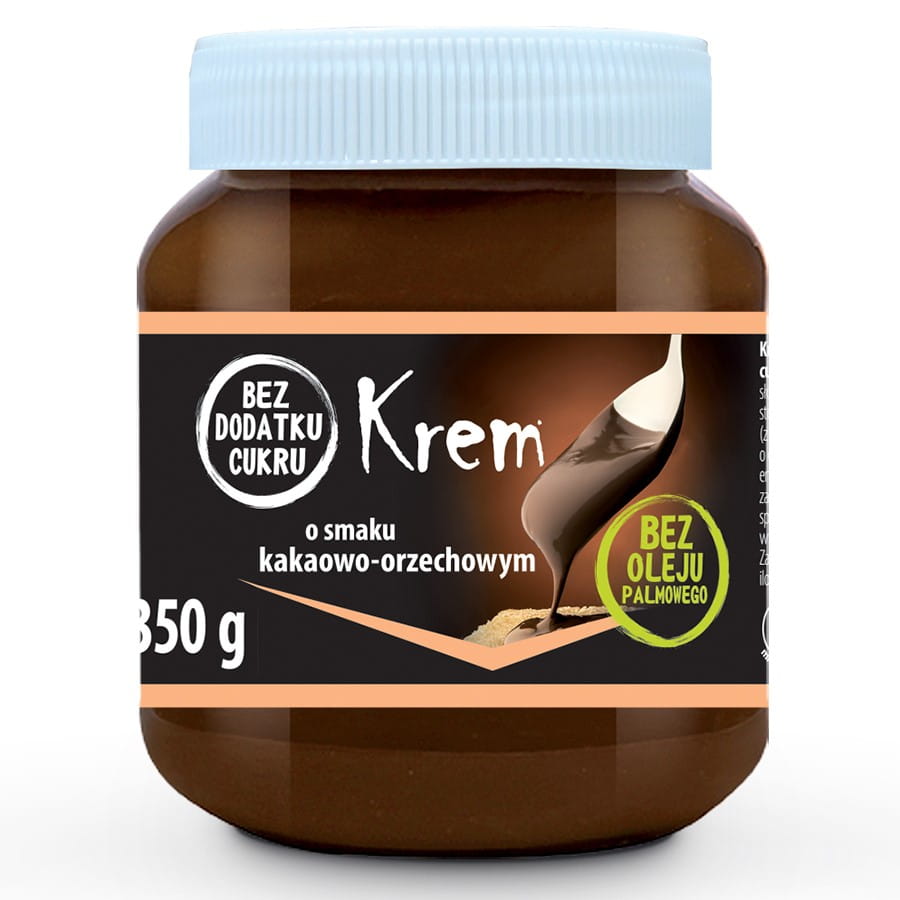 Sahne mit Kakao- und Nussgeschmack, ohne Zuckerzusatz und Palmöl, 350 g, CD, cremige Dessertsauce in Glasflasche
