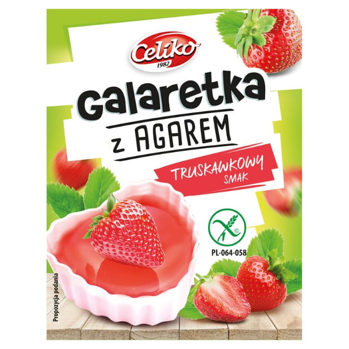 Erdbeer-Agar-Gelee ohne Gluten 45g CELIKO