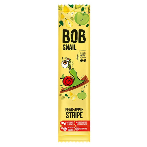 Apfel-Birnen-Streifen-Snack 14g BOB SNAIL