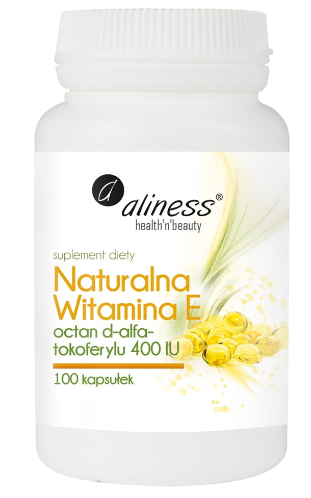 Natürliches Vitamin E 400 D - afa - Tocotrienolacetat 100 Kapseln ALINESS