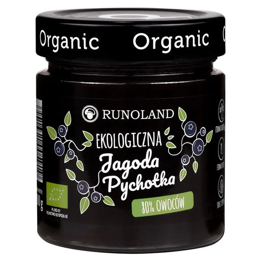 Beeren-Pychotka 80% Frucht von RUNOLAND in Glas, cremige Konsistenz, Bio-Marmeladen-ähnliche Fruchtaufstrich, 200g