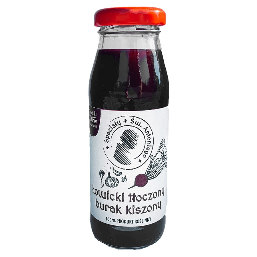 Eingelegter Rote-Bete-Saft in 175ml Flasche von HEILIGE SPEZIALITÄTEN Antonius, frisch und dunkelrot.