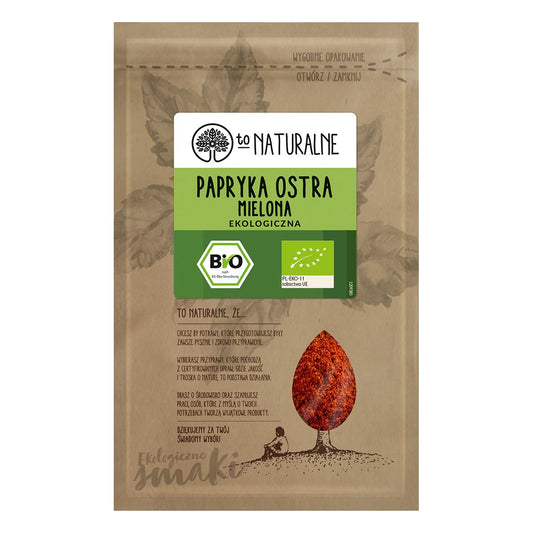 Gemahlene BIO Paprika von TO NATURALNE in 15g Dose, rote Gewürznelke, frische Paprikaflocken, ideal für Würzen und Kochen