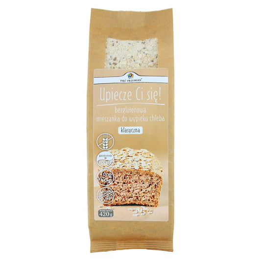 Glutenfreie Mischung zum Backen von klassischem Brot 420 g FÜNF ÄNDERUNGEN