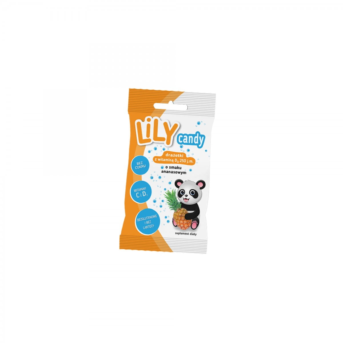 Dragees mit Vitaminen, Ananasgeschmack 40 g - LILY CANDY