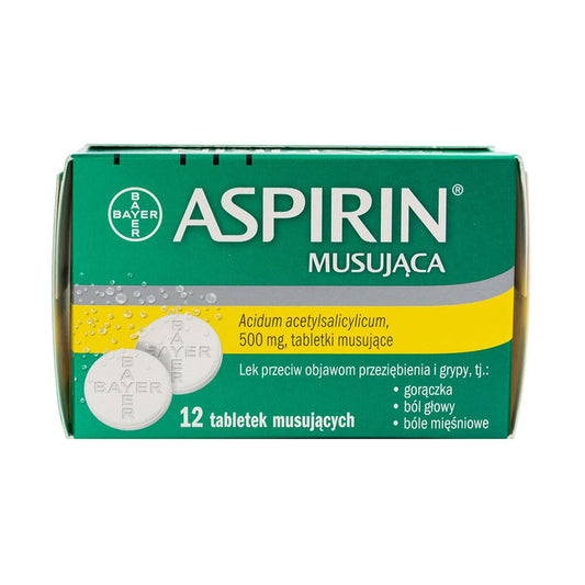 BAYER Aspirin ultraschnell Brausetabletten, 12 Stück, schnelle Schmerzlinderung in praktische Brausetablettenform