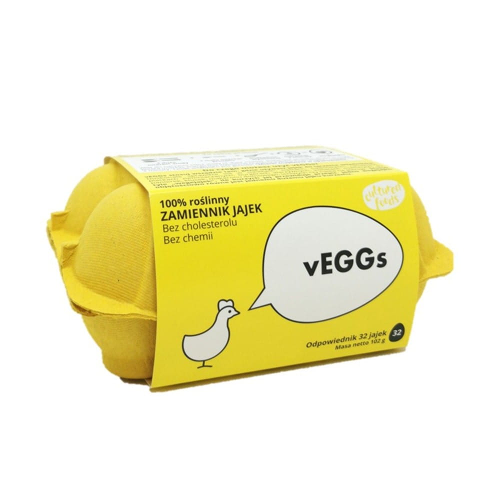Pflanzlicher Eierersatz für 32 Eier, cholesterinfrei, 102 g von BRIAN MCWHORTER COMPANY, zeigt die Verpackung