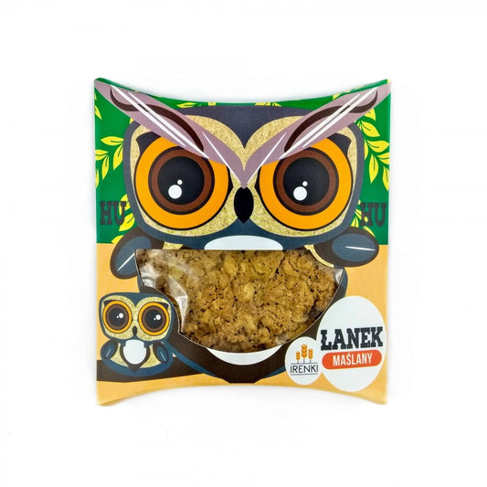 Butter-Ian-Kuchen für Kinder in Eulenform, 35 g, von FOLLOW, detailreiche Dekoration, kinderfreundliches Design, süßer Snack
