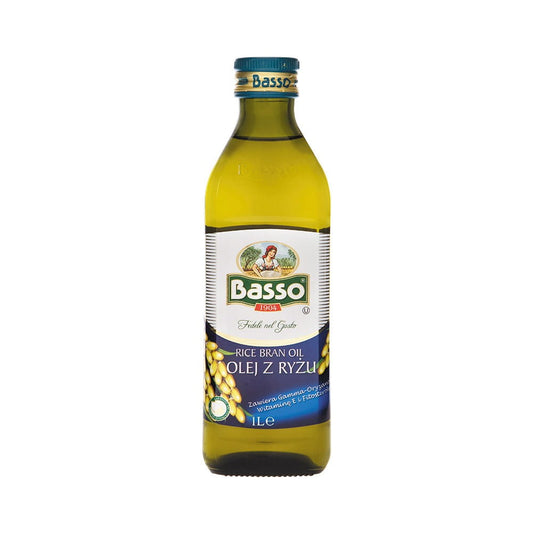 Reisöl in 1-Liter-Flasche von ITALMEX, flüssiges Speiseöl mit goldener Farbe und klarer Textur.