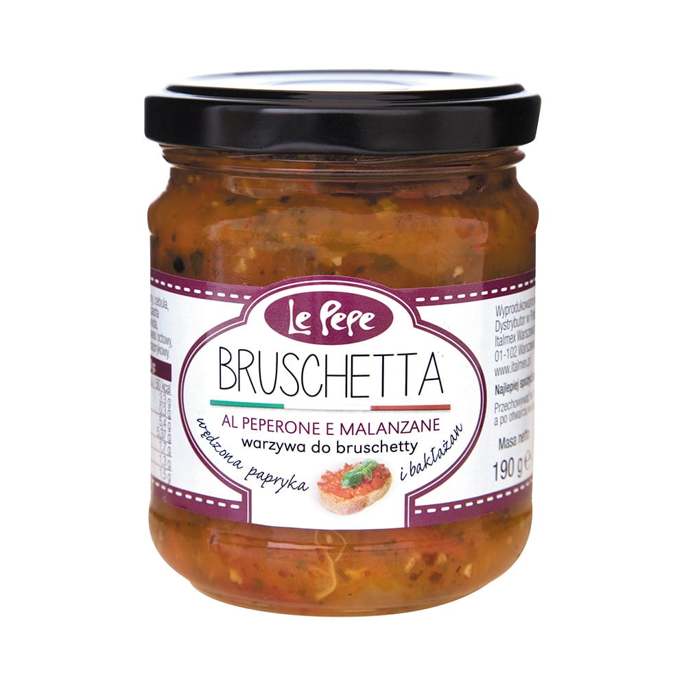 Gemüse für Bruschetta - Paprika und Auberginen 190 g