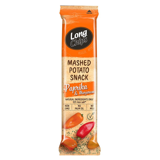 Knackige Kartoffelchips mit Pfeffer- und Majorangeschmack in 75 g Verpackung von PERNES LTD, frisch und appetitlich.