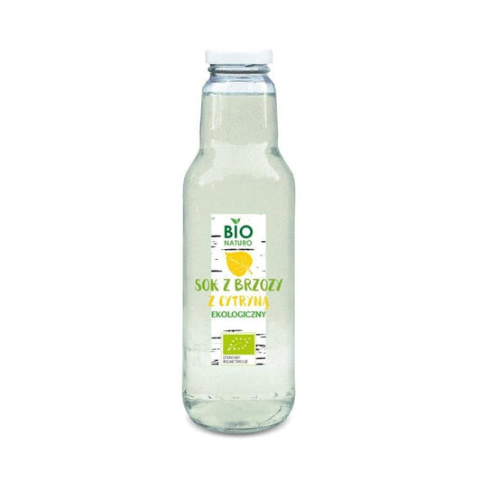 Bio-Birkensaft mit Zitrone in 300 ml Flasche von BIONATURO, frischer Birkenwasser mit Zitronengeschmack