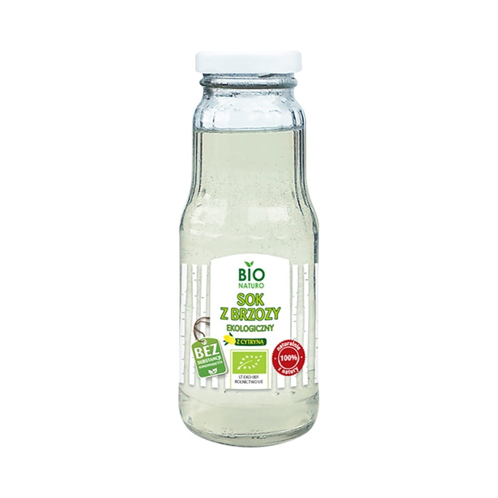 Bio Birken- und Zitronensaft von BIONATURO, 750 ml Flasche, klarer Saft mit natürlichen Zitronen- und Birkenextrakten.