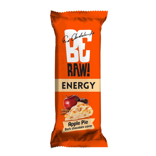 Energieriegel Apple Pie in Zartbitterschokolade von PURELLA FOOD, 40 g, mit Apfel- und Schokoladengeschmack, leckerer Snack