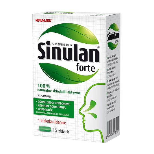 Sinulan FORTE Tabletten von STADA, packungsweise 15 Stück, mit Kräuterextrakten zur Unterstützung des Immunsystems.