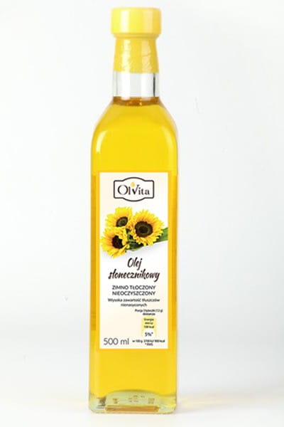 Kaltgepresstes Sonnenblumenöl 500ml OLVITA Pääkuva