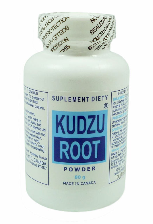 Bio-Kudzu-Wurzelpulver in 80g Packung, fein gemahlen, aus biologischem Kanadischem Kudzu-Wurzeln, naturbelassen und hochwertig