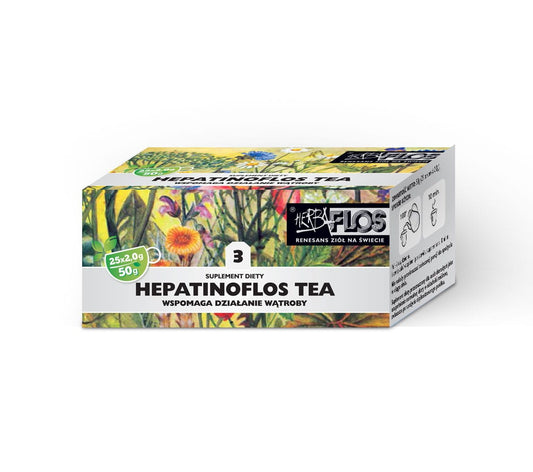 3 hEPAtinoflos Tee Fix 25 x 2g von HB-FLOS, Leberunterstützung, glutenfrei, in Beuteln, herbal remedies