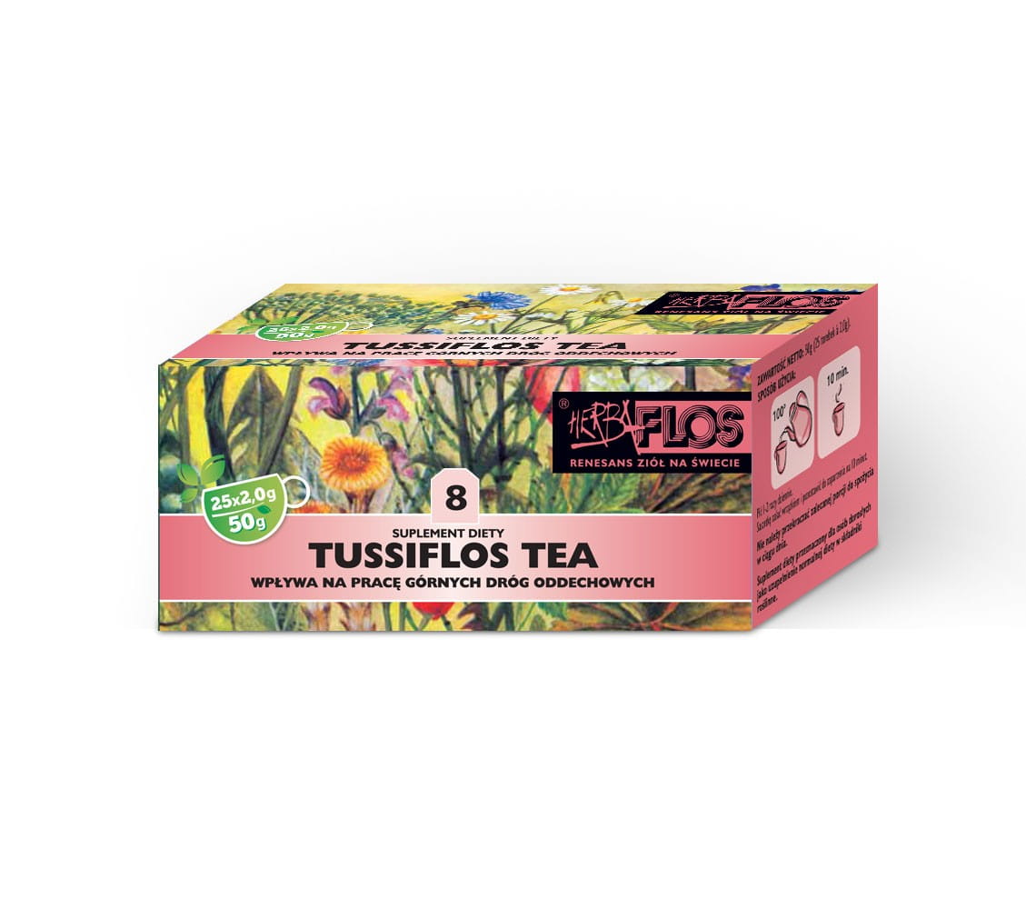 8 Tussiflos Tee fix 25 x 2g - beim Husten herba - FLOS