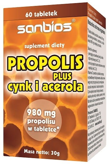 Propolis plus Zink und Acerola 60 Tabletten SANBIOS Hover Image