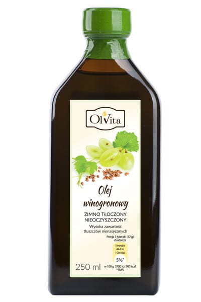 Traubenkernöl, kaltgepresst und roh 250ml OLVITA Pääkuva