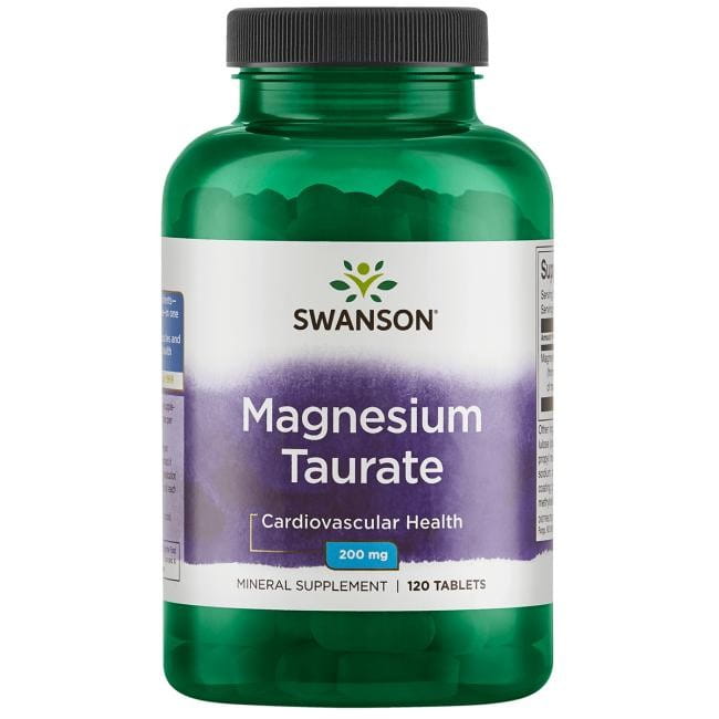 Magnesiumtaurat 100 mg 120 tabl. - SWANSON Magnesiumtaurat Huvudsaklig produktbild