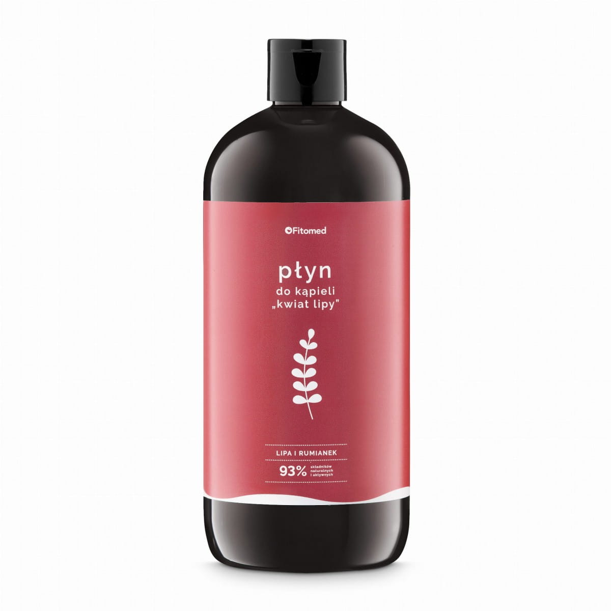 Lindenblüten Badelotion von FITOMED in 500g Flasche, zeigt die Lindenblüten und eine Badelösung für entspannende Bäder