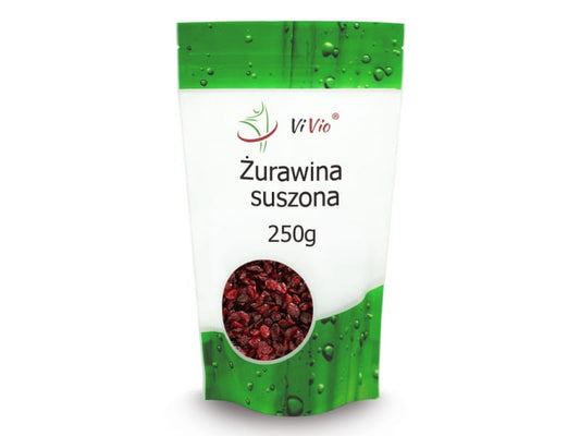 Getrocknete Preiselbeeren in 250g-Packung von VIVIO, getrocknete rote Preiselbeeren, ideal für Snacks und Backrezepte