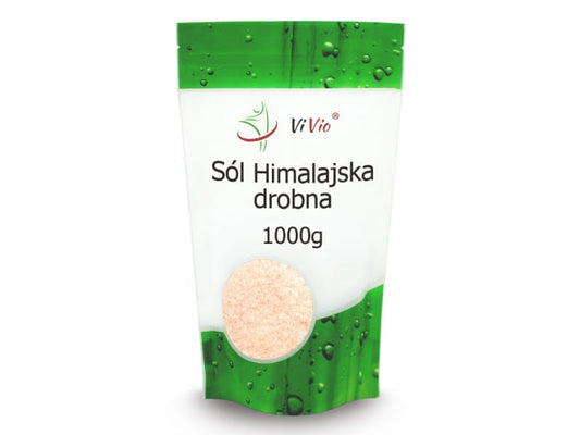 Gemahlenes Himalayasalz von VIVIO in 1000g Packung, feines rosa Salz für Kochen und Würzen.