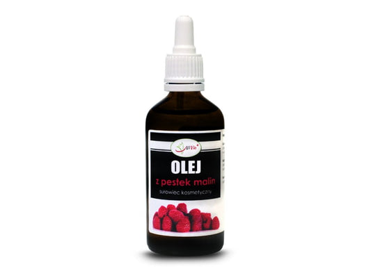 Himbeersamenöl unraffiniert in 50ml Flasche von VIVIO, kaltgepresst, dunkle Flasche, ideal für Hautpflege und Naturkosmetik