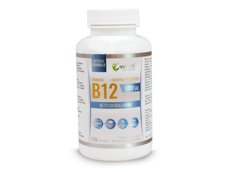 Vitamín B12 Methylcobolamine 1000 ug - 120 kapsúl WISH