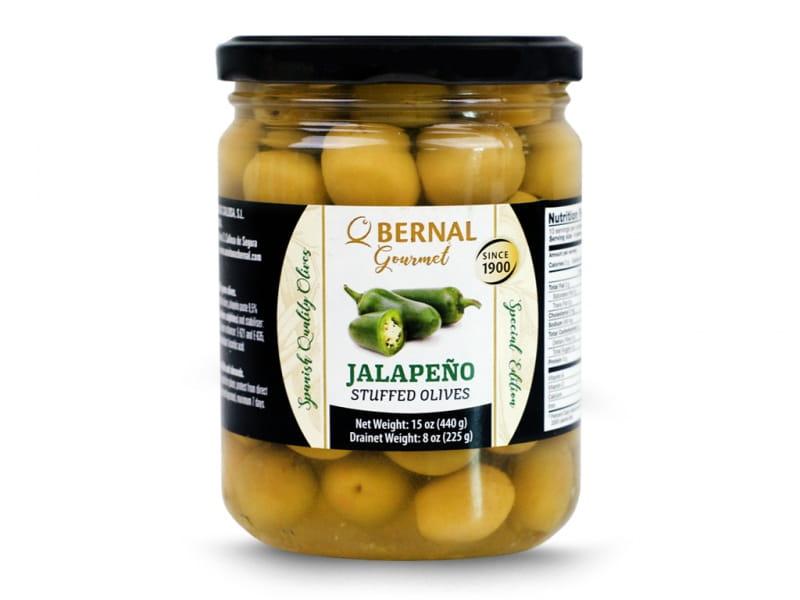 Gourmet Oliven Jalapenopfeffer 225g - BERNAL - Biogo.de
