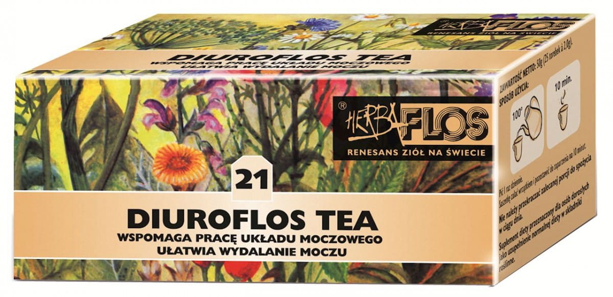 Harnwege Tee 20 x 2g - 21 Diuroflos Tee Fix - HERBA - FLOS